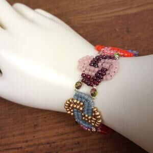 HANDMADE Colorful Celtic Swirls Bracelet 7"  Multicolor Rainbow Casual
